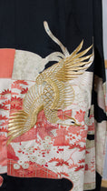 Load image into Gallery viewer, Ap30 On-hand: Black High Slit Skirt With Embroidered Phoenix | Mimi size
