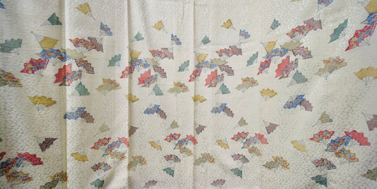 NALB (No Art Left Behind) Fabric: AP25-07 | Colorful Fans with cream fabric