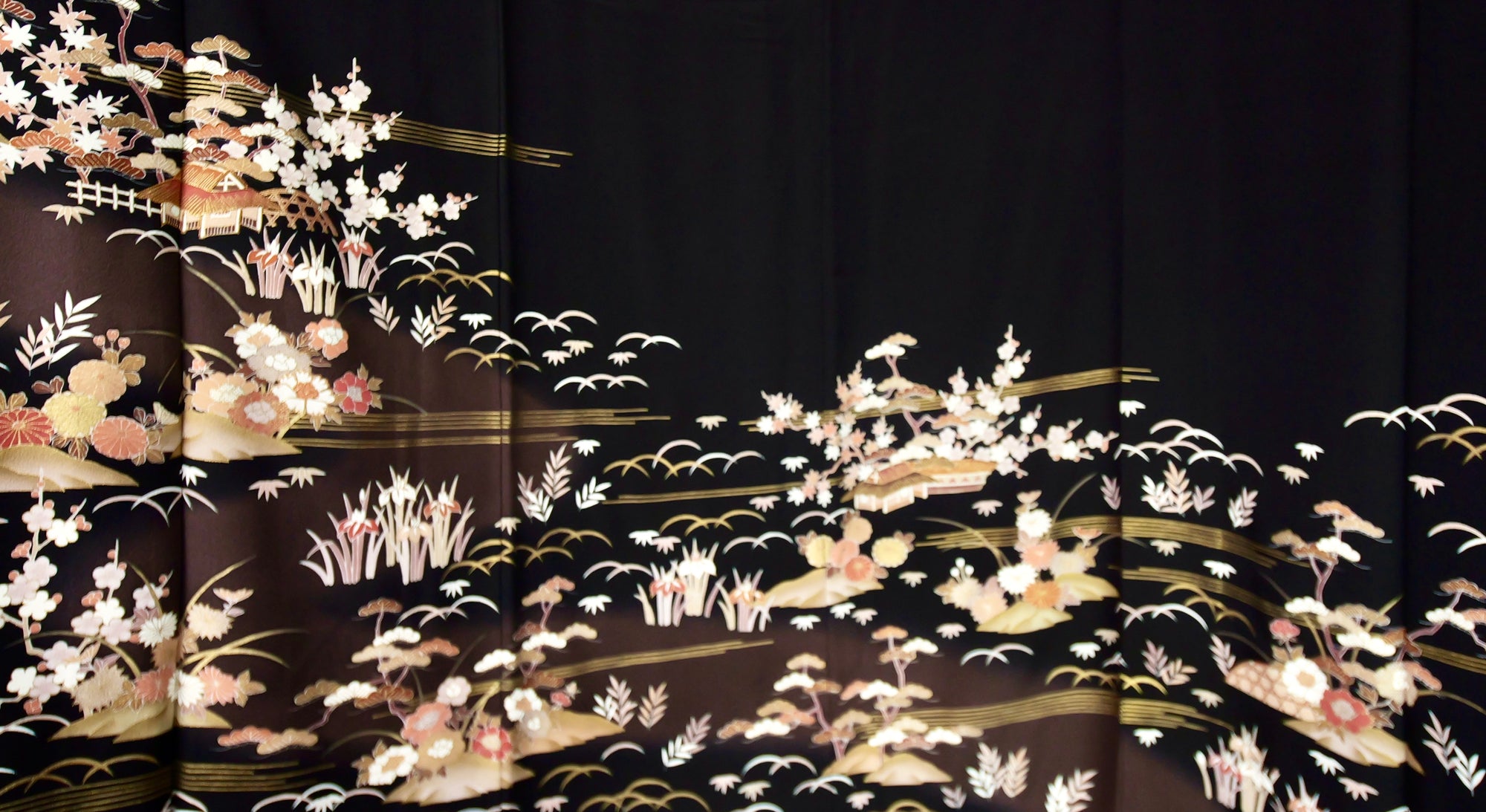 NALB (No Art Left Behind) Fabric: AP27-02 | Black Floral Garden