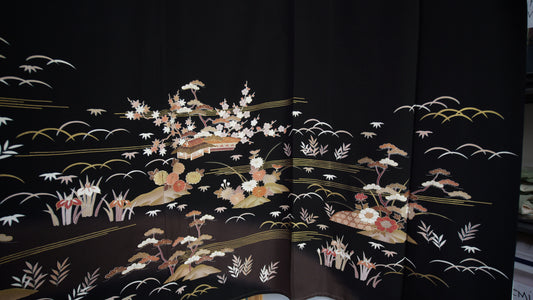 NALB (No Art Left Behind) Fabric: AP27-02 | Black Floral Garden