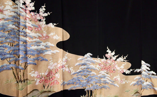 Sakura Collection: AP27-04 | Blue Sakura Trees with pinks