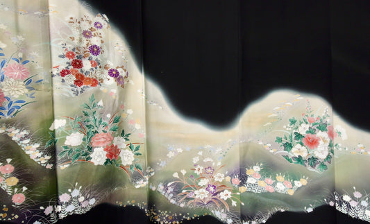 Sakura Collection: AP27-05 | Black Petal Waves