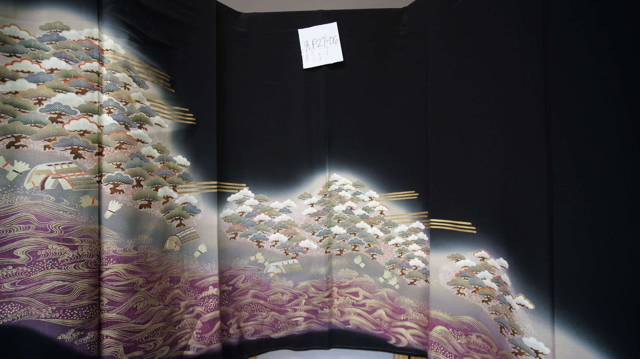 NALB (No Art Left Behind) Fabric: AP27-06 | Black with touch of violet