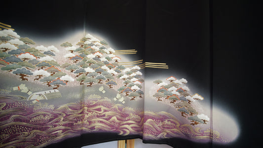 NALB (No Art Left Behind) Fabric: AP27-06 | Black with touch of violet