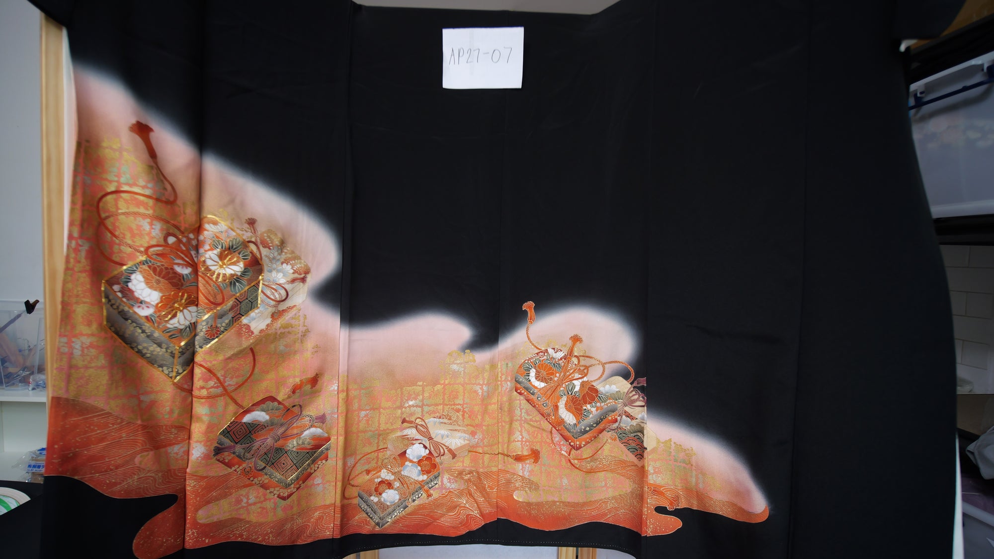 NALB (No Art Left Behind) Fabric: AP27-07 | Black Orange