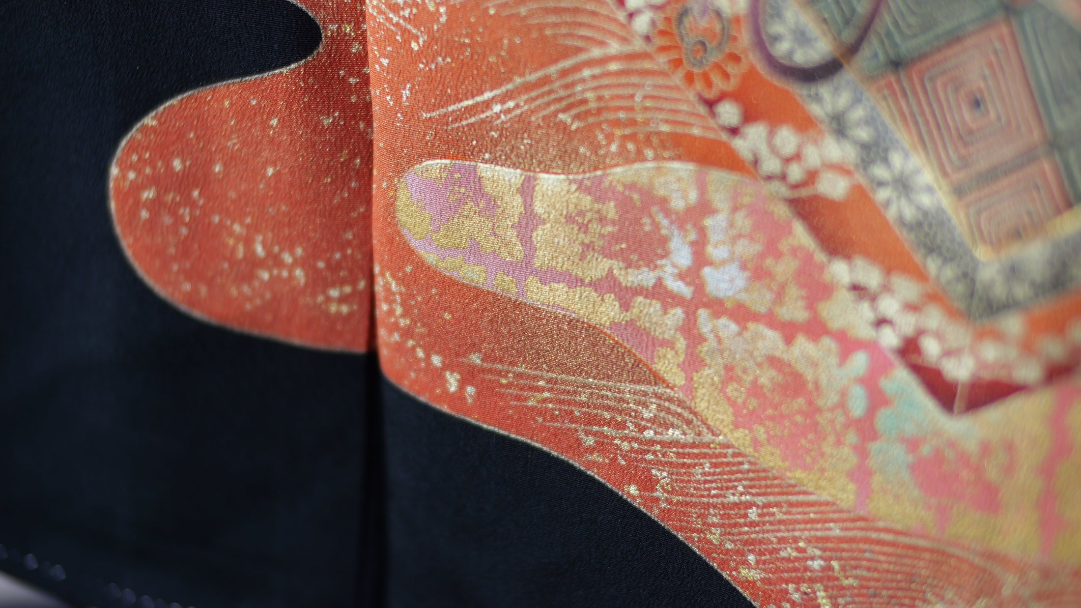 NALB (No Art Left Behind) Fabric: AP27-07 | Black Orange