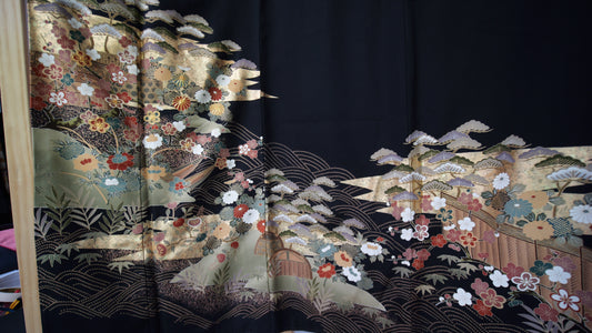 Sakura Collection: AP27-10 | Black Full of Florals