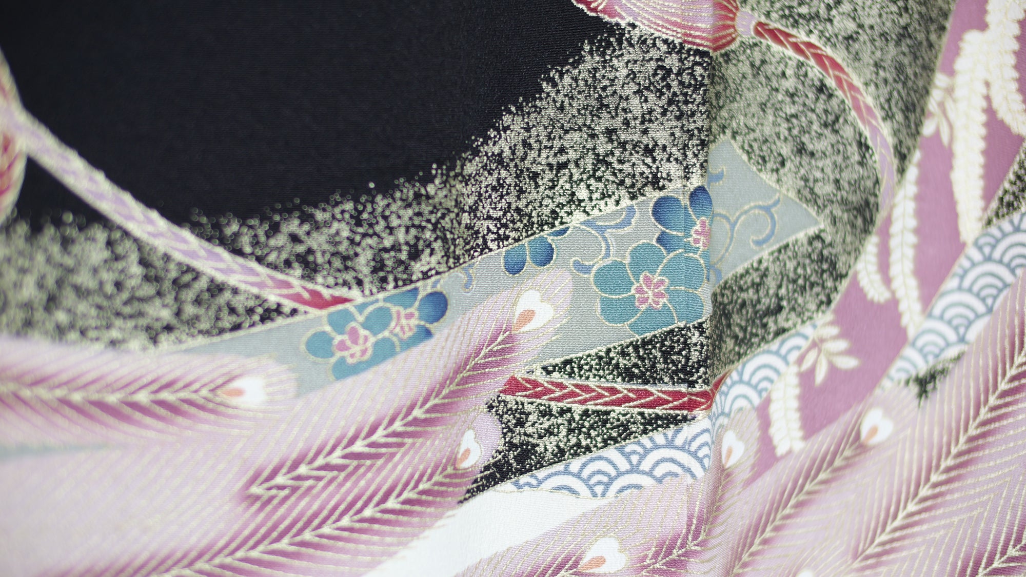 NALB (No Art Left Behind) Fabric: AP27-11 | Black Violet Phoenix