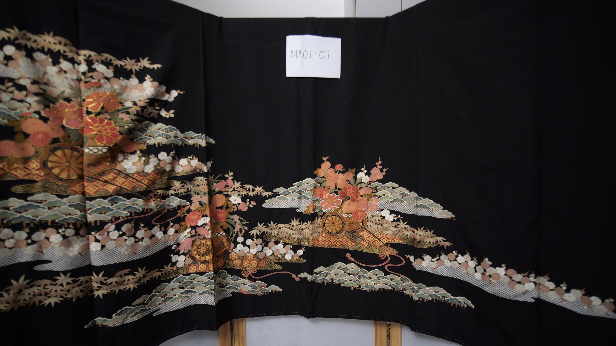 NALB (No Art Left Behind) Fabric: Black Orange Florals | MA01-07