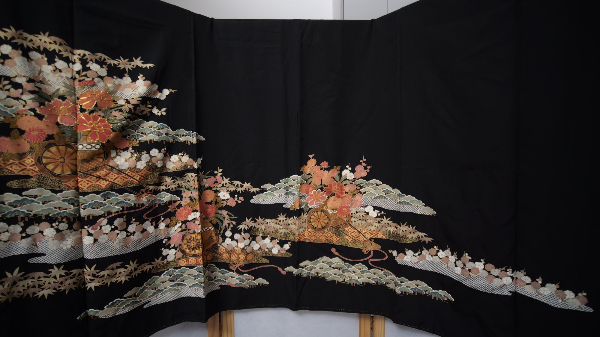 NALB (No Art Left Behind) Fabric: Black Orange Florals | MA01-07