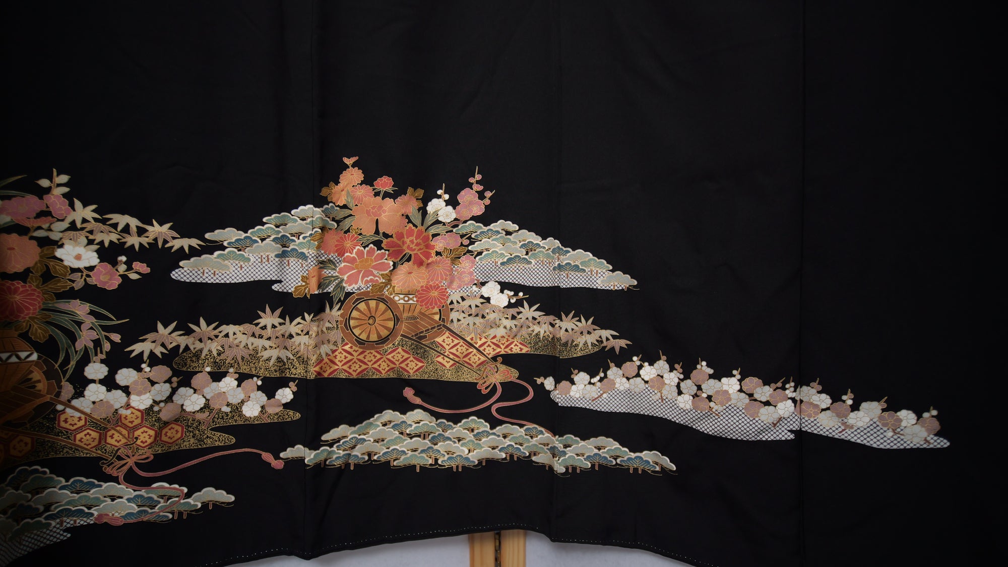 NALB (No Art Left Behind) Fabric: Black Orange Florals | MA01-07