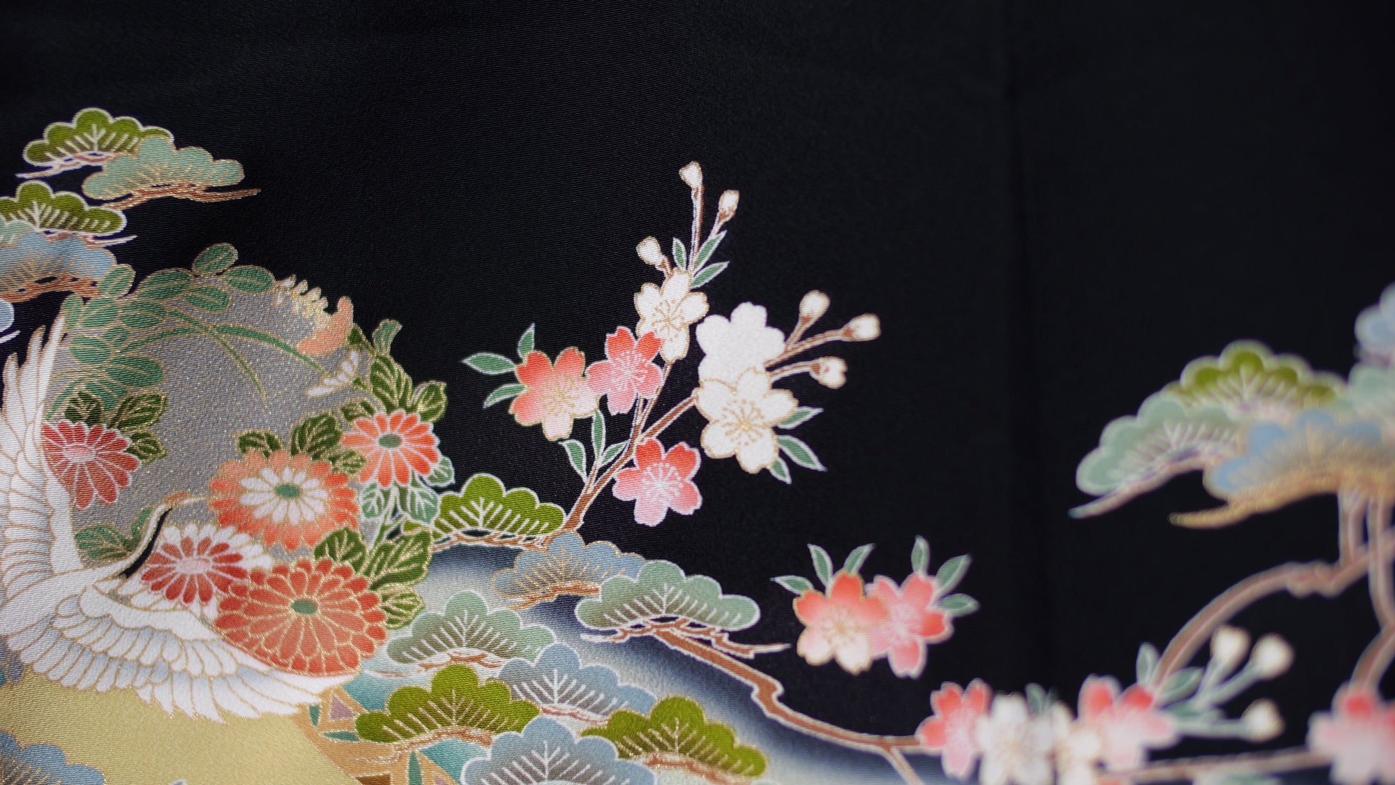 NALB (No Art Left Behind) Fabric: Black Birds and Tress | MA01-10