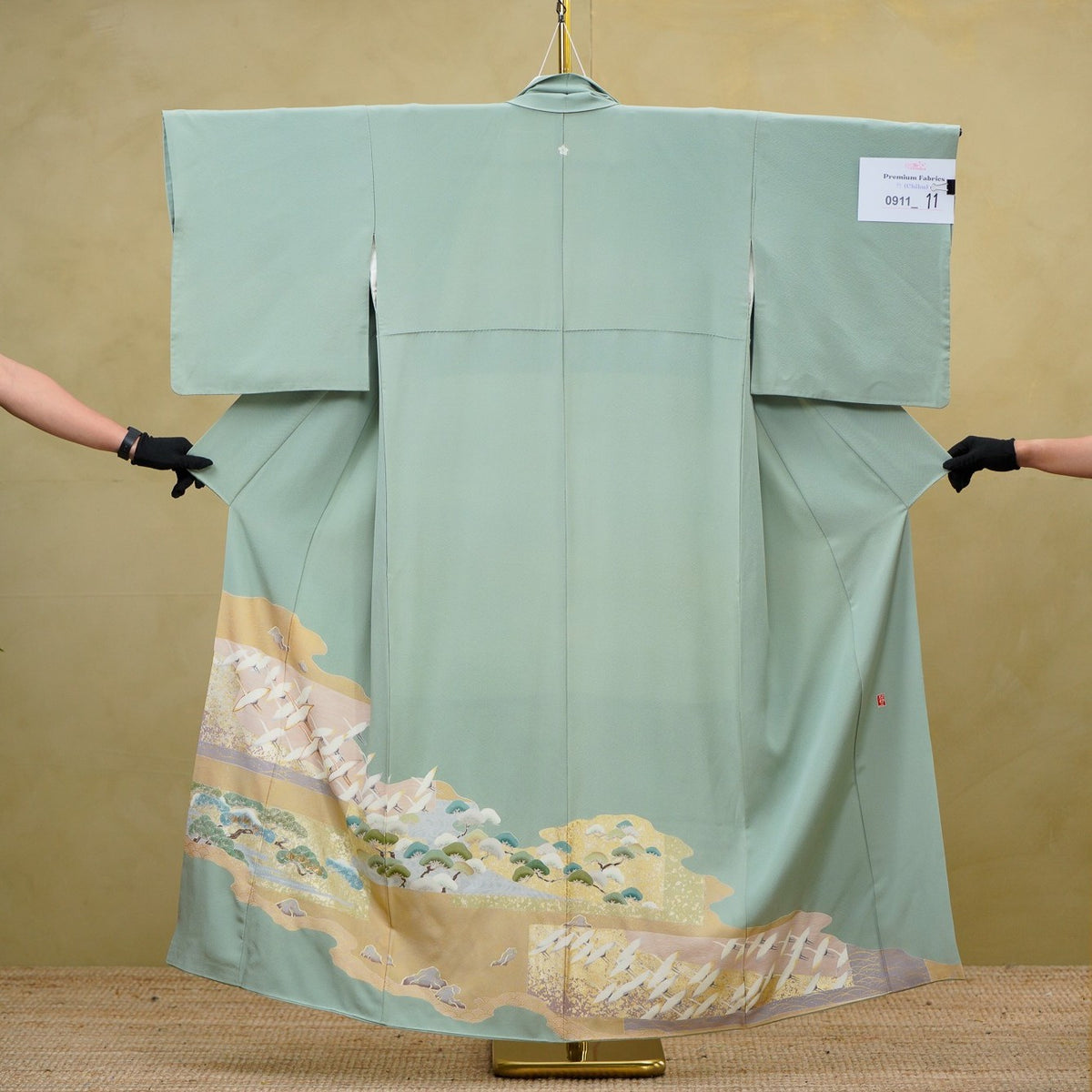 Chiku Fabric: 0911_11 | Green Flights