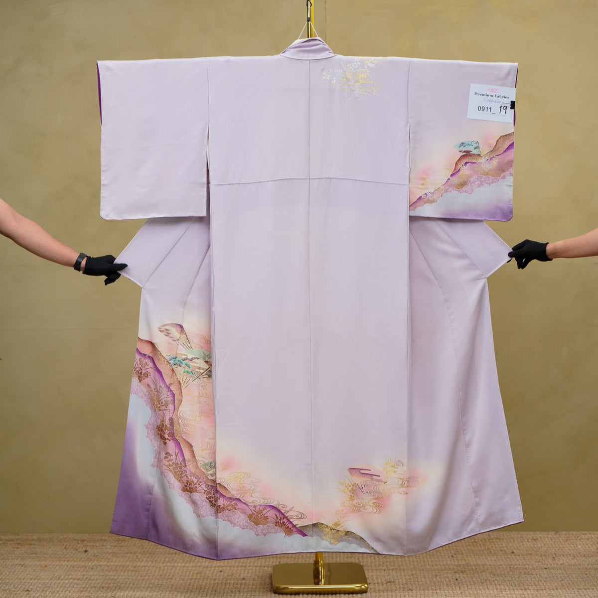 Chiku Fabric: 0911_19 | Purple Stream