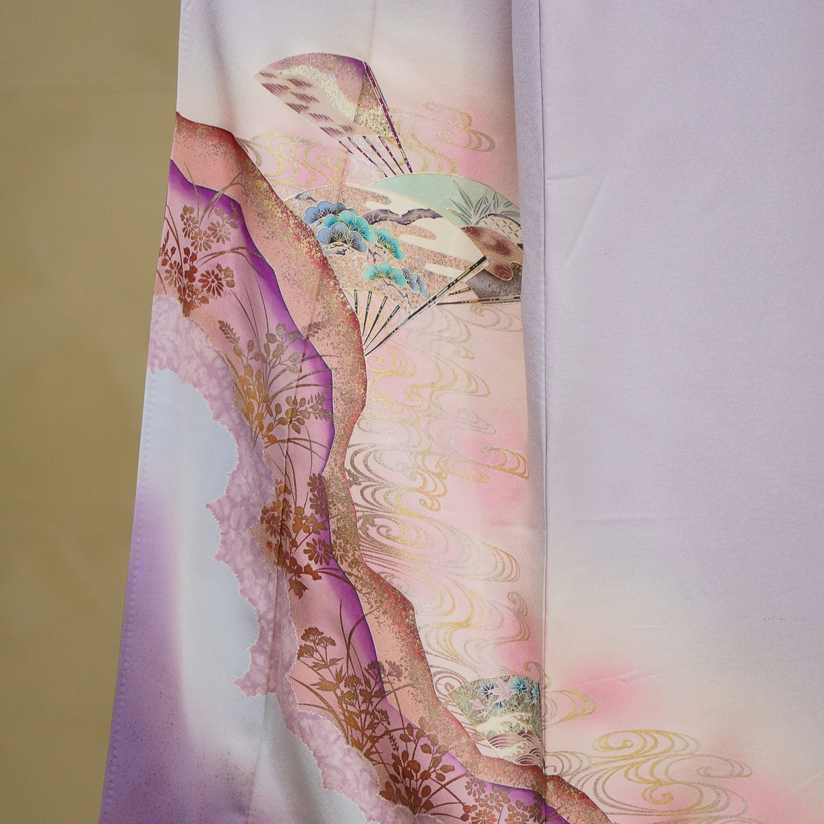 Chiku Fabric: 0911_19 | Purple Stream