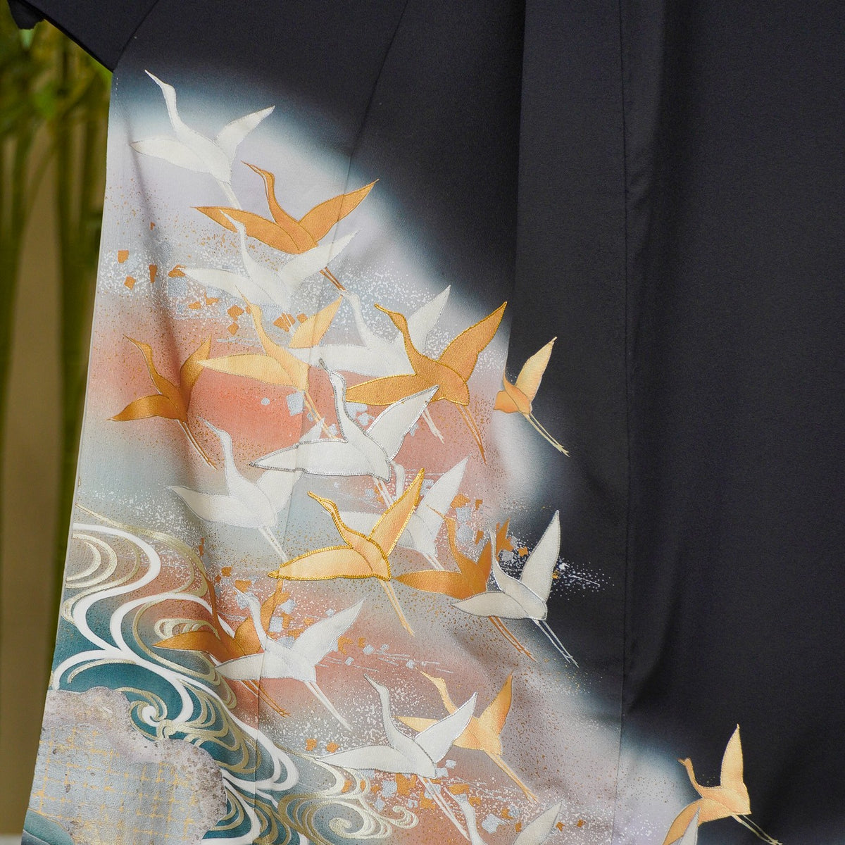 Chiku Fabric: 0911_28 | Swirls and Birds