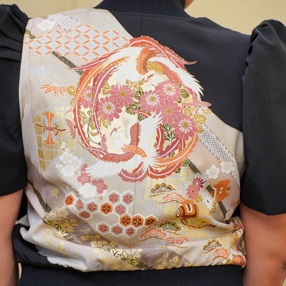 Premium On-hand item: Black Filipiniana Bomber Jacket | Medium | FBJ8650M -O