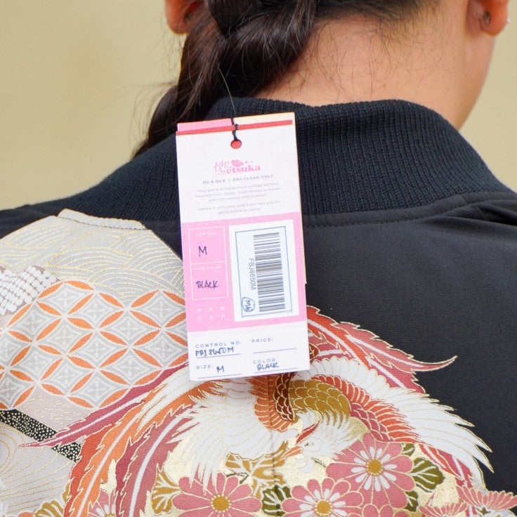 Premium On-hand item: Black Filipiniana Bomber Jacket | Medium | FBJ8650M -O