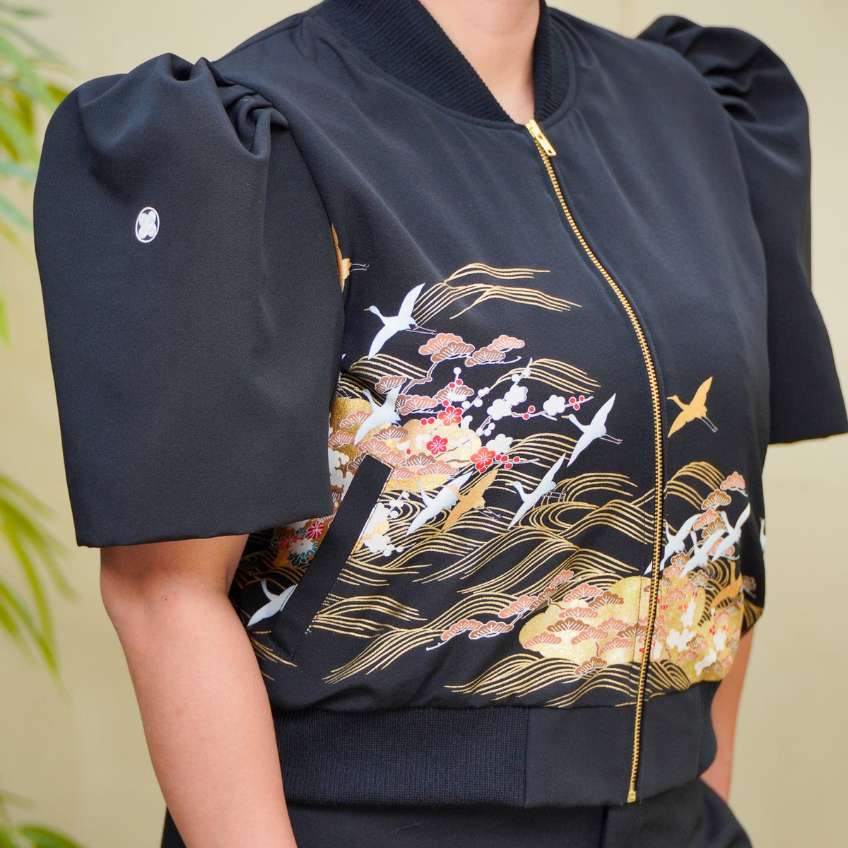 Premium On-hand item: Black Filipiniana Bomber Jacket | XL | FBJ8646M -O