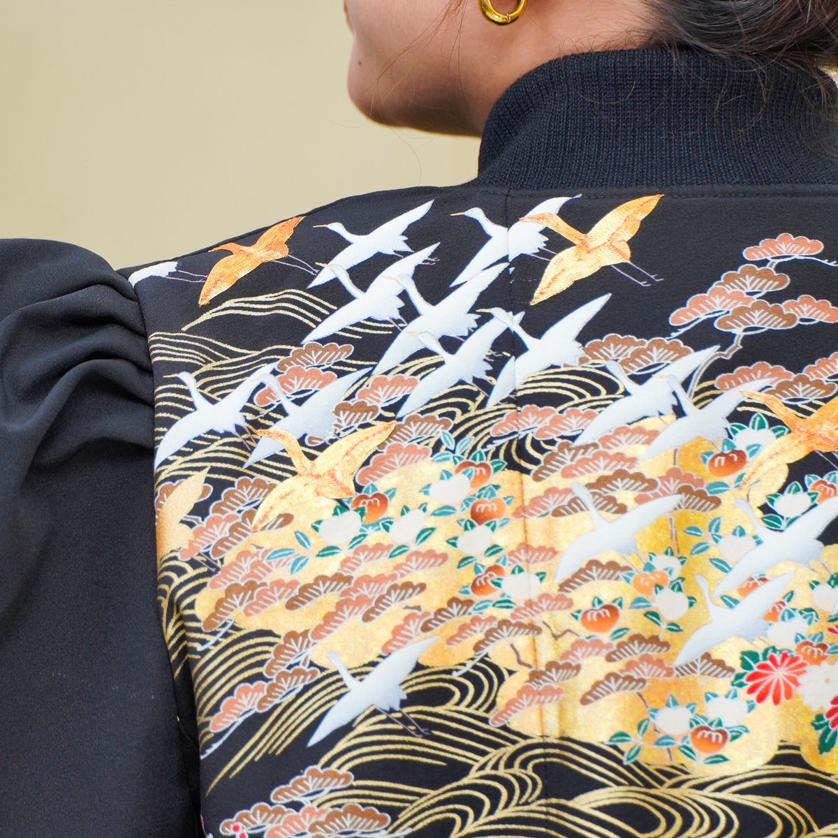 Premium On-hand item: Black Filipiniana Bomber Jacket | XL | FBJ8646M -O
