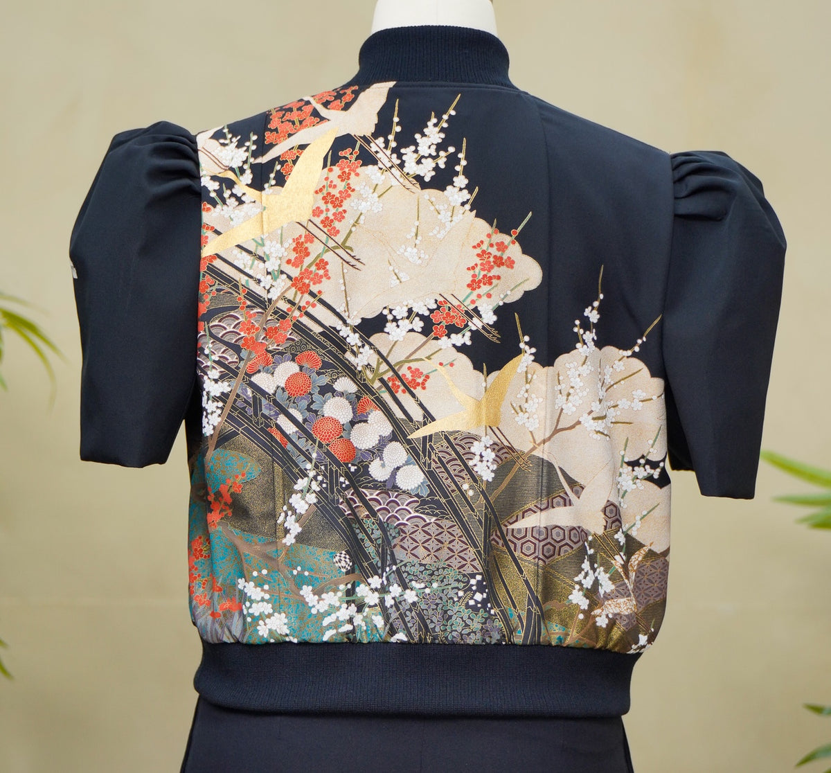Premium On-hand item: Black Filipiniana Bomber Jacket | 2XL | FBJ8649M -O