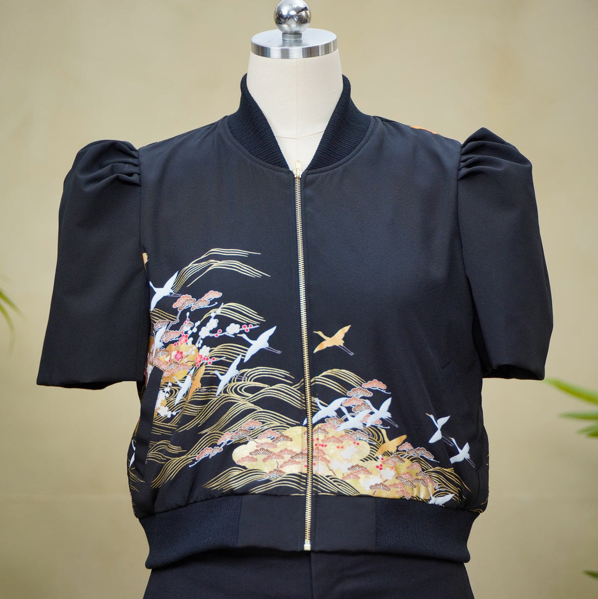 Premium On-hand item: Black Filipiniana Bomber Jacket | XL | FBJ8646M -O