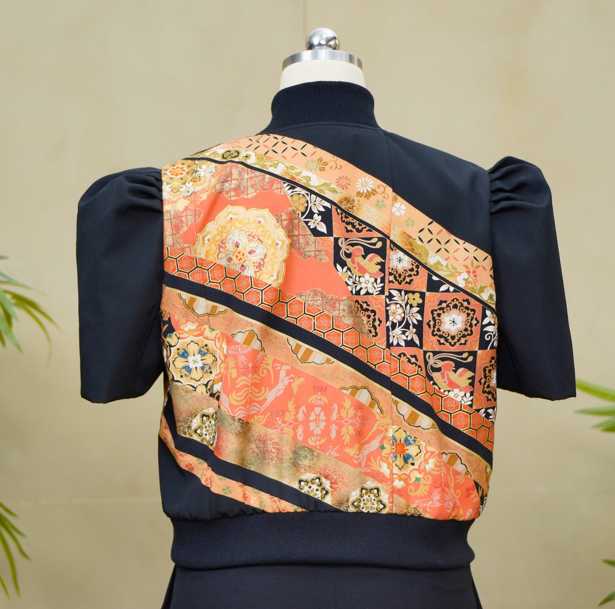 Premium On-hand item: Black Filipiniana Bomber Jacket | 2XL | FBJ8661M -O
