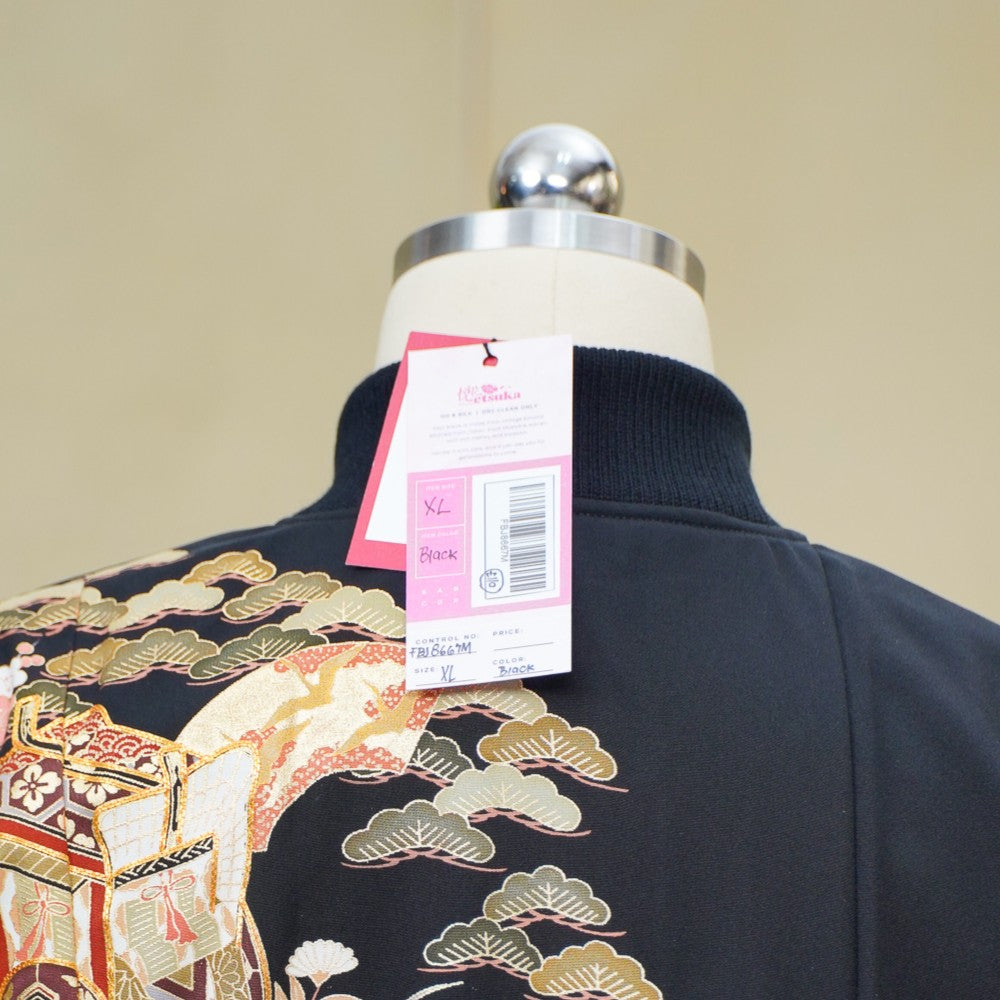 Premium On-hand item: Black Filipiniana Bomber Jacket | XL | FBJ8667M -O
