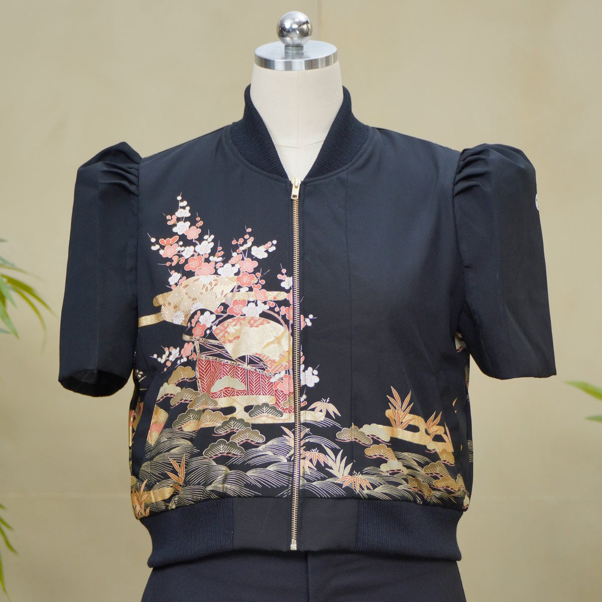 Premium On-hand item: Black Filipiniana Bomber Jacket | XL | FBJ8667M -O
