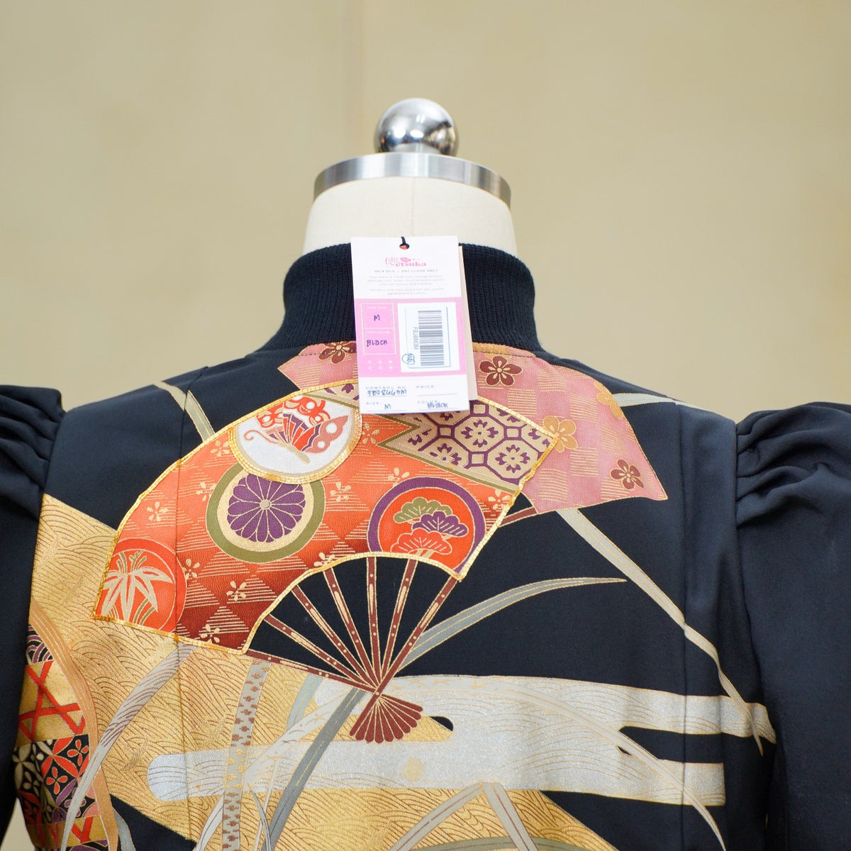 Premium On-hand item: Black Filipiniana Bomber Jacket | Medium | FBJ8663M -O