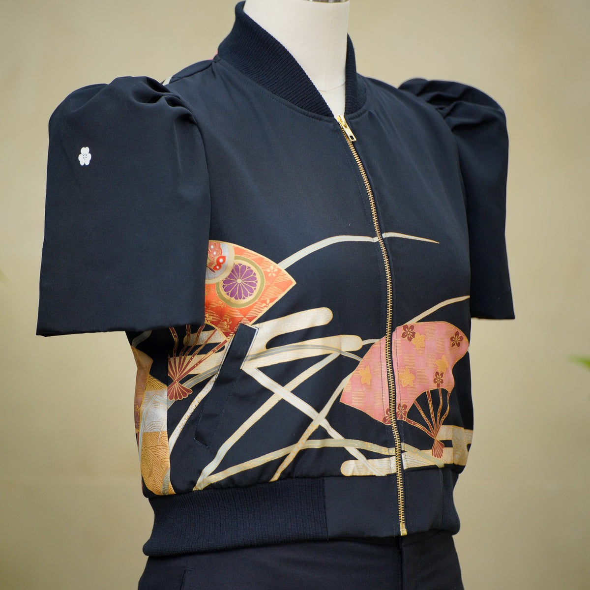 Premium On-hand item: Black Filipiniana Bomber Jacket | Medium | FBJ8663M -O