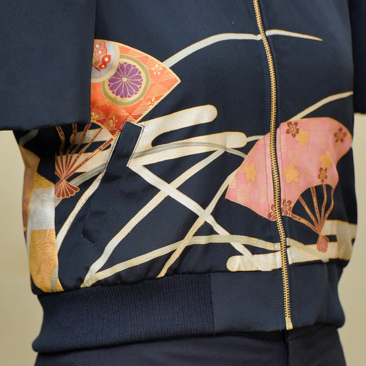 Premium On-hand item: Black Filipiniana Bomber Jacket | Medium | FBJ8663M -O