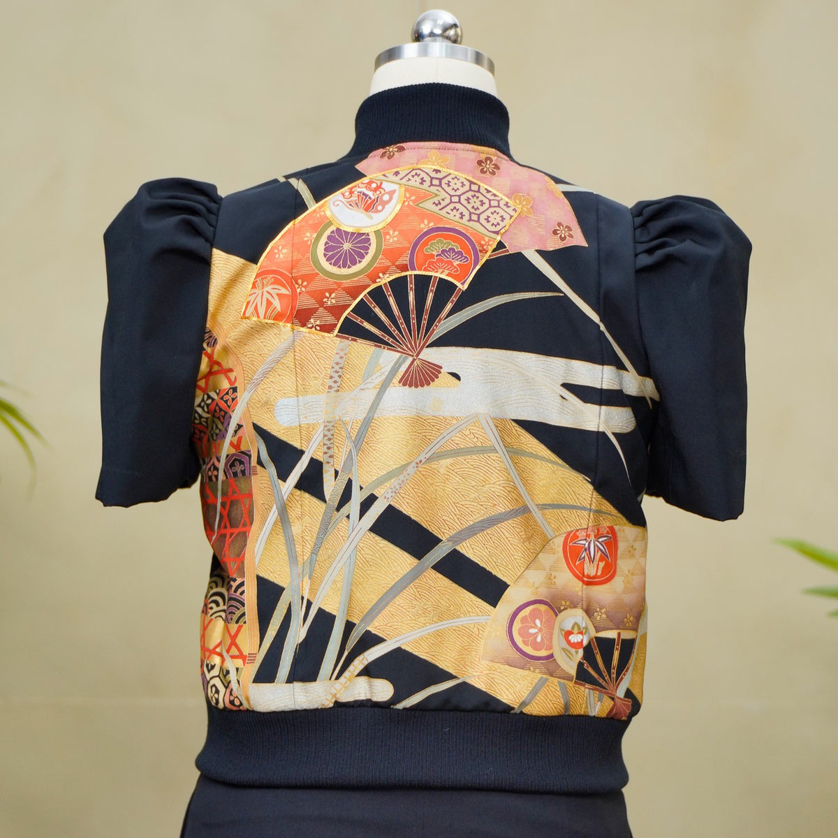 Premium On-hand item: Black Filipiniana Bomber Jacket | Medium | FBJ8663M -O