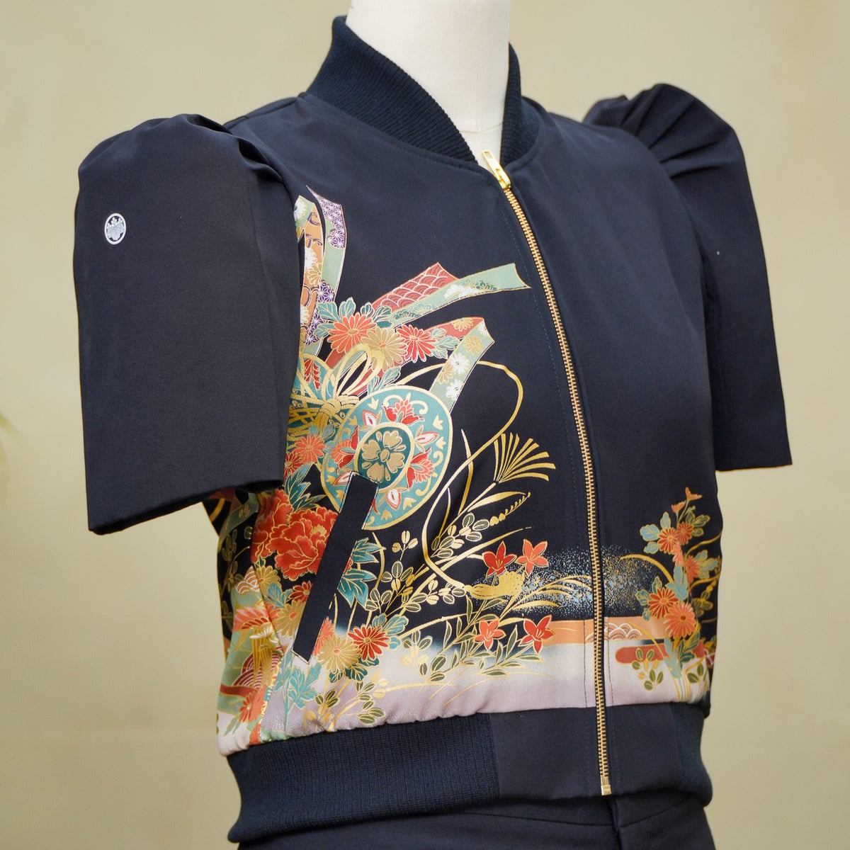 Premium On-hand item: Black Filipiniana Bomber Jacket | Medium | FBJ8665M -O