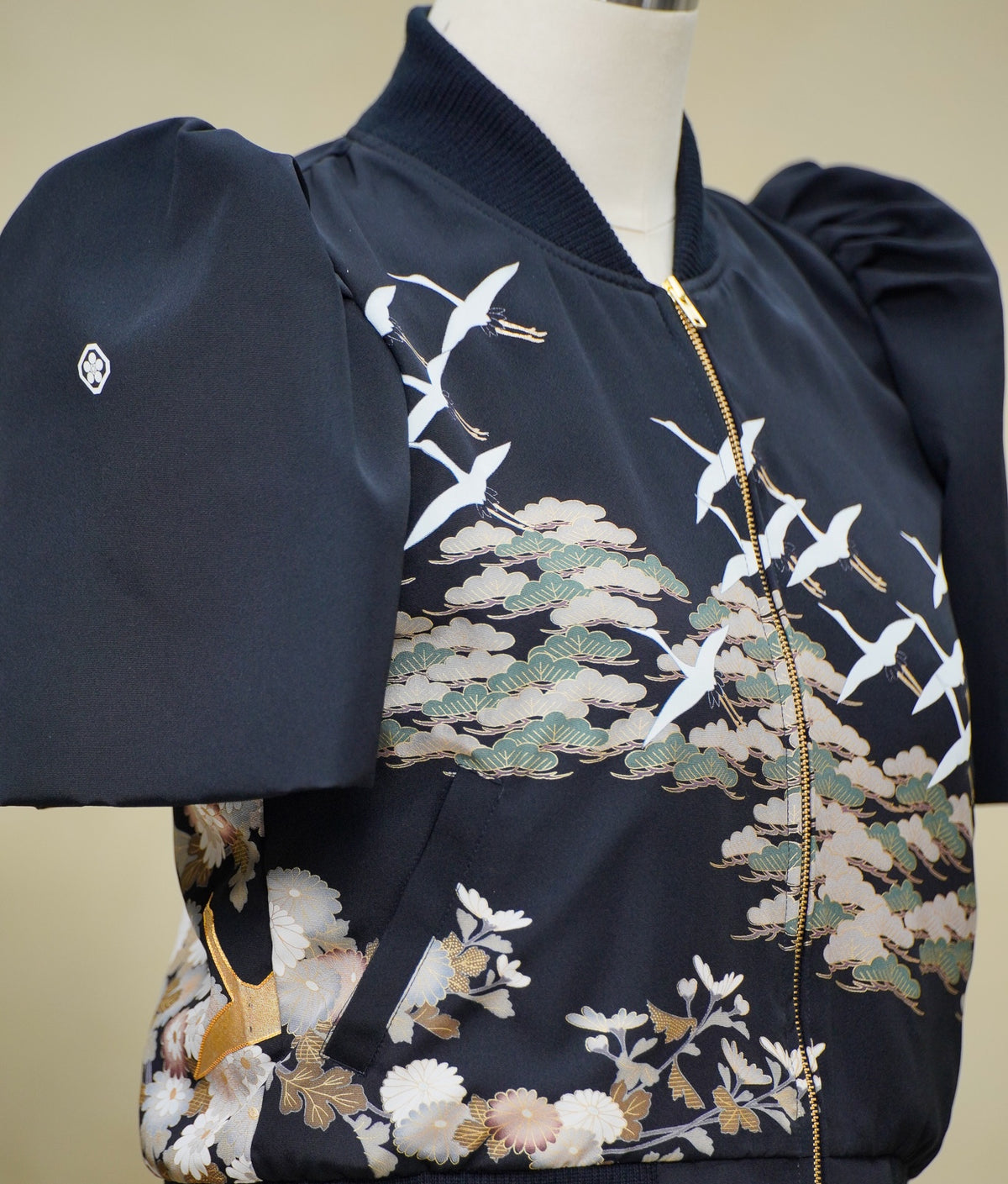 Premium On-hand item: Black Filipiniana Bomber Jacket | Medium | FBJ8645M -O