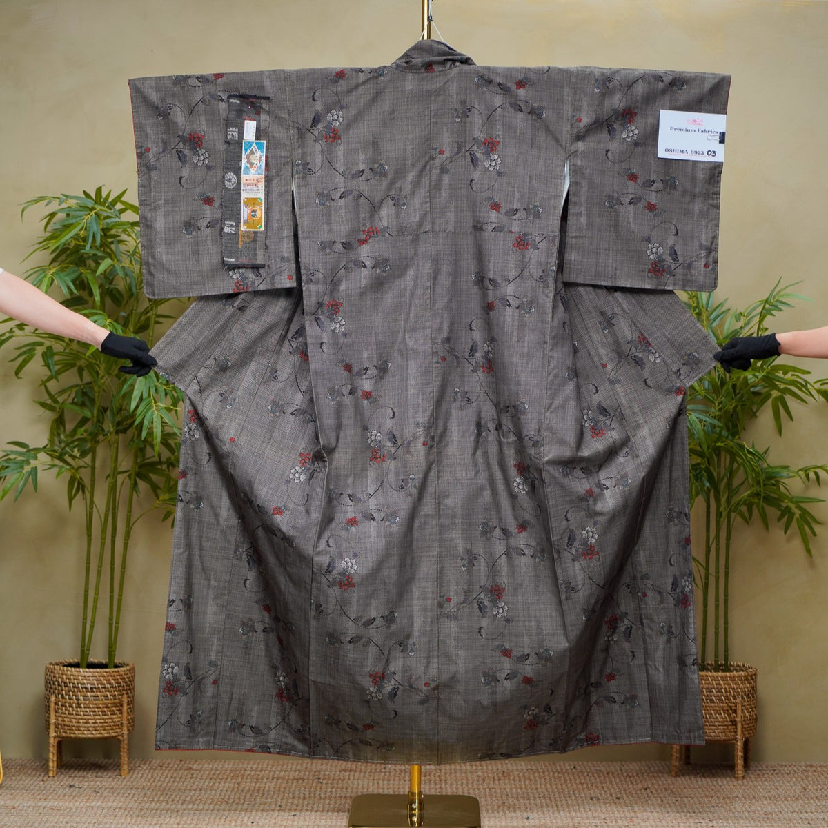 [Certificate] Premium Oshima Fabric: 0923_03 | Branches of Flowers