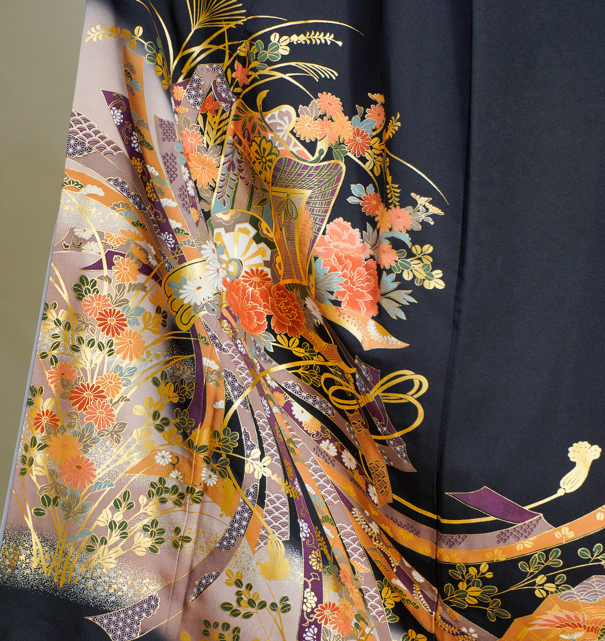 Chiku Fabric: 0908_07 | Midnight Botanical
