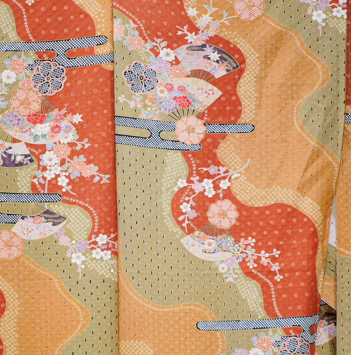 Chiku Fabric: 0908_09 | Colorful Wavy
