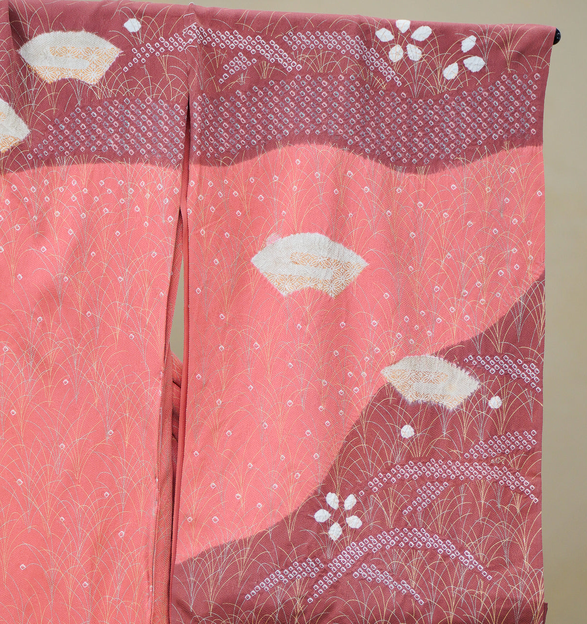 Chiku Fabric: 0908_12 | Peach Red Weaves