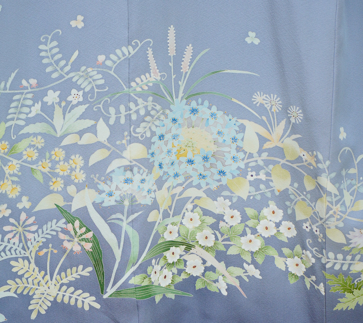 Premium Sho Fabric: 0908_23 | Refreshing Blue Garden