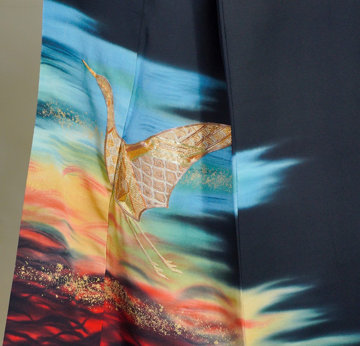 Chiku Fabric: 0908_25 | Gradient Majestic Bird