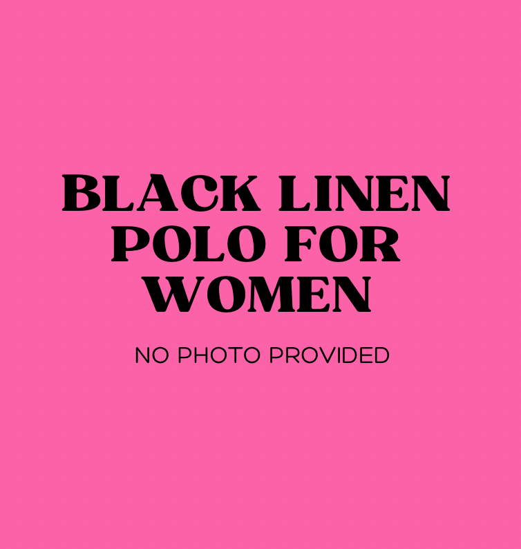 Dec 19 Hoian Private Sale: Black Linen Polo for Women | Free shipping