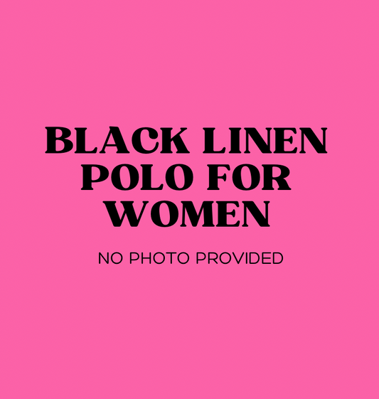 Dec 19 Hoian Private Sale: Black Linen Polo for Women | Free shipping