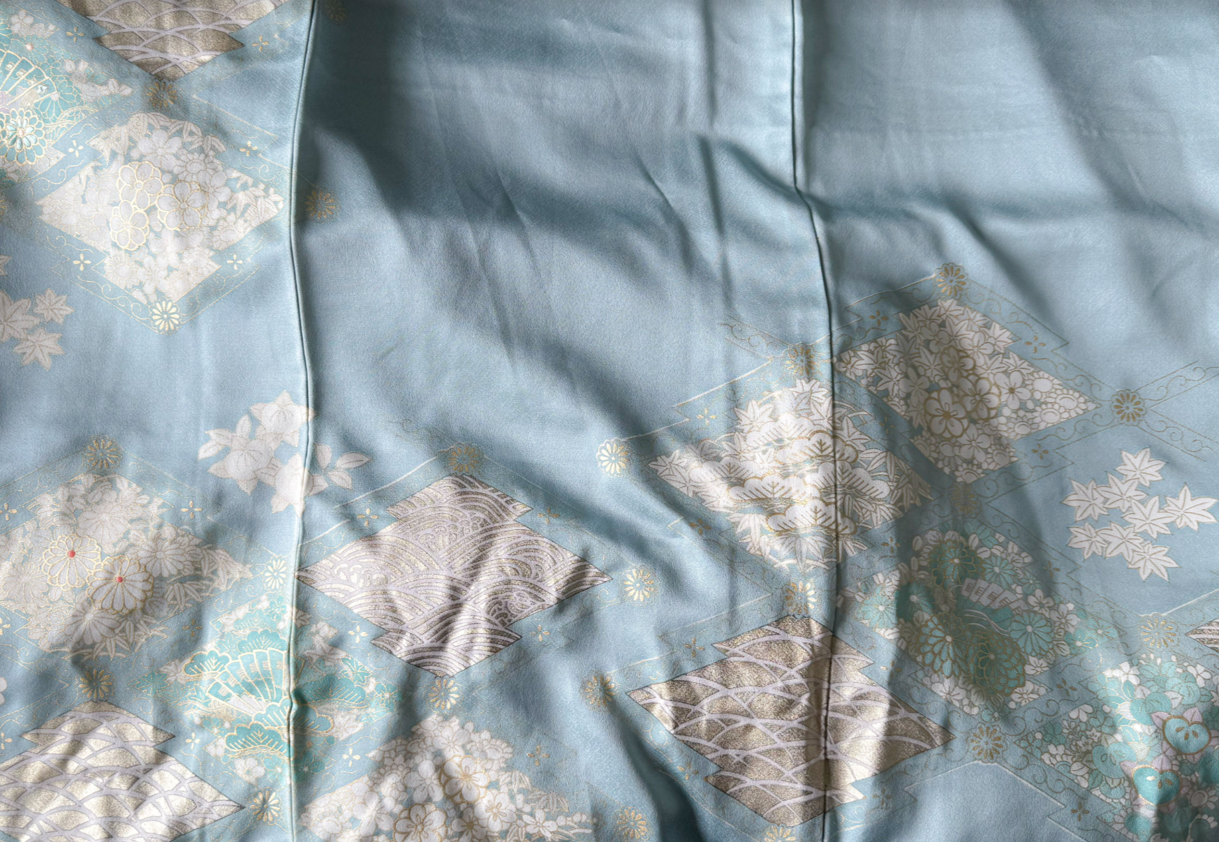 Dec 17 Hoian Fabric: D17 - Skyblue for London Abi