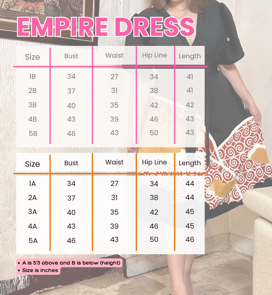 Fe26 On-hand: Black Empire Cut Dress | ECD2757 - 1B