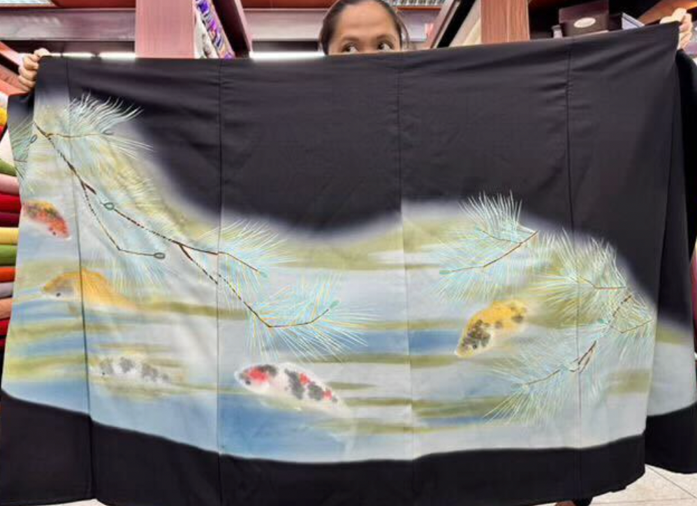 Apr18 HoiAn Fabric: A16-05 (koi) Wrap Skirt 2P | Free shipping