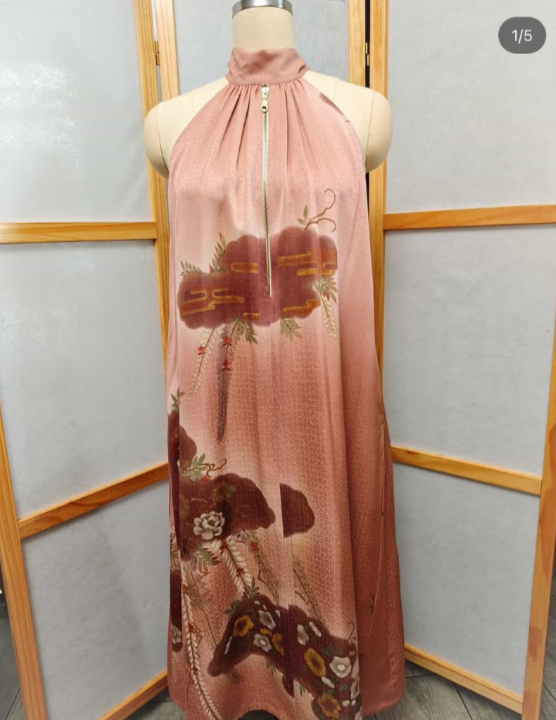 May1 On-hand: Pink Zipped Halter Dress | Mimi's Wardrobe