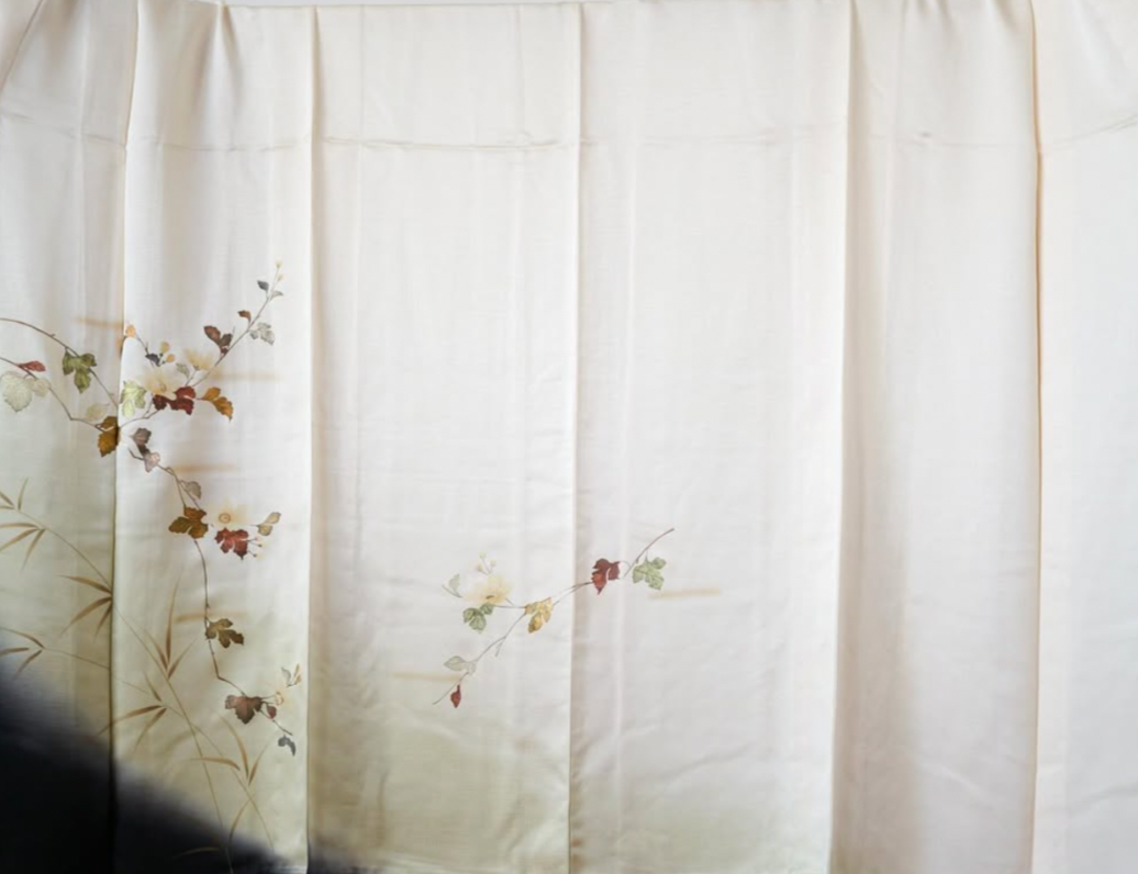 May5 Auction Fabric: MM4 Cream Auction | Halter Dress