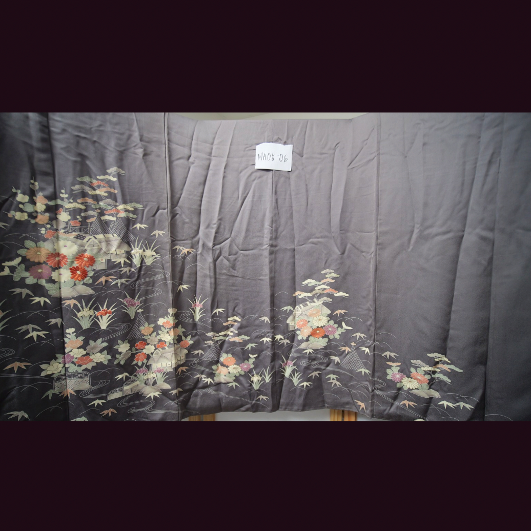 NALB - No Art Left Behind Fabric: Gray florals MA08-06
