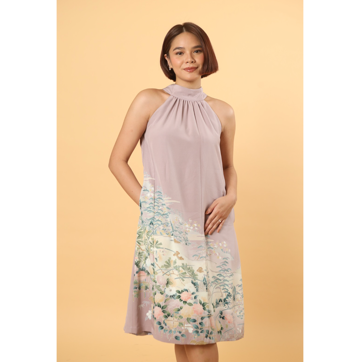 [Honkyo] Cancan Halterneck Dress ★すぐ品切れ★ Halter Neck Beaded Dress with Cutouts – Lara New York